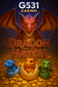 Slot Dragon Hatch com dragão no fundo da caverna