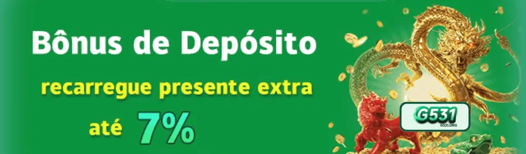 Promoção de recarga com bônus extra de até 7% no G531